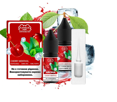 Набір Flavorlab Disposable Puff 10мл - Cherry menthol 50мг 49016 фото